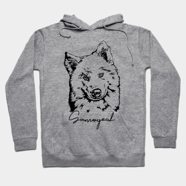 Samoyed dog lover portrait Hoodie by wilsigns